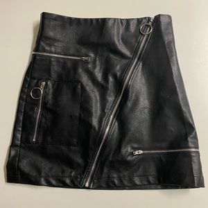 Brand new high waisted faux leather skirt
